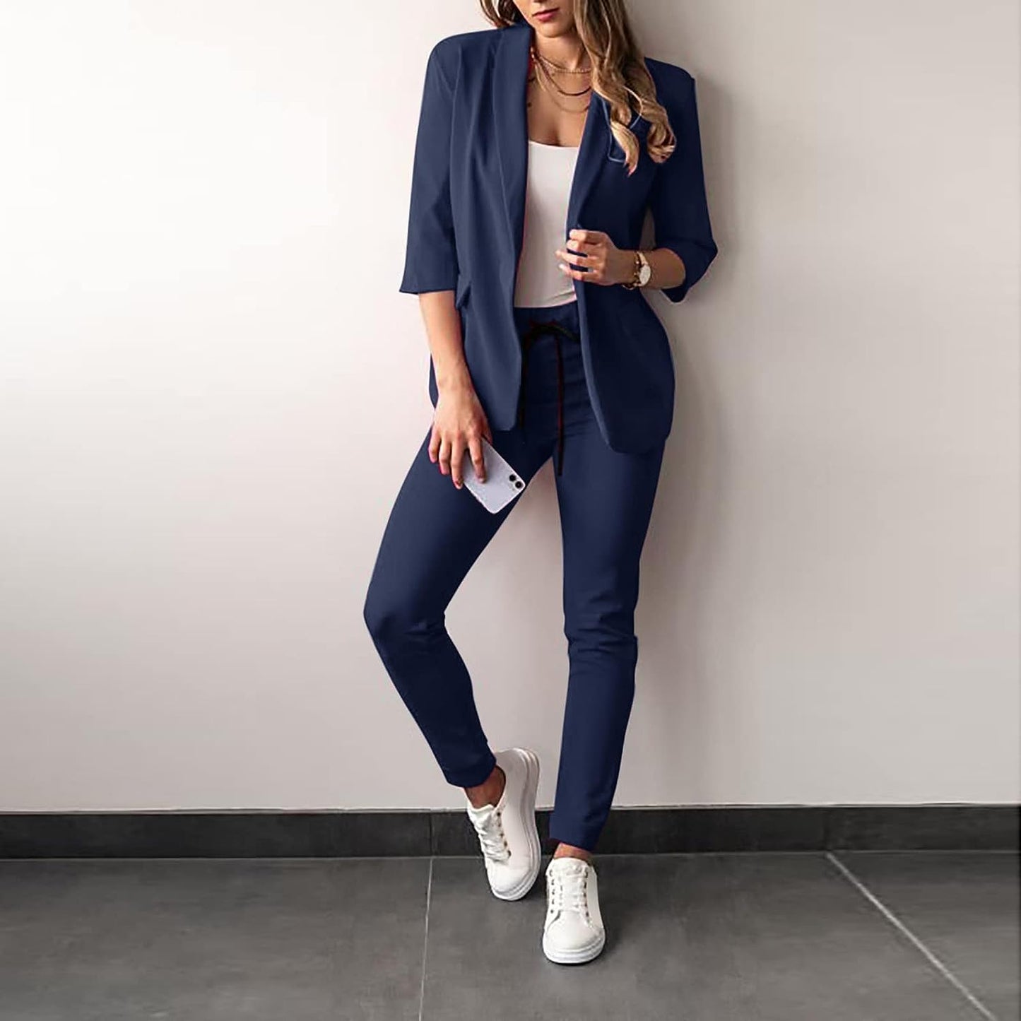 Ivyshape | 2-piece women's suit Stylish blazer and trousers for women