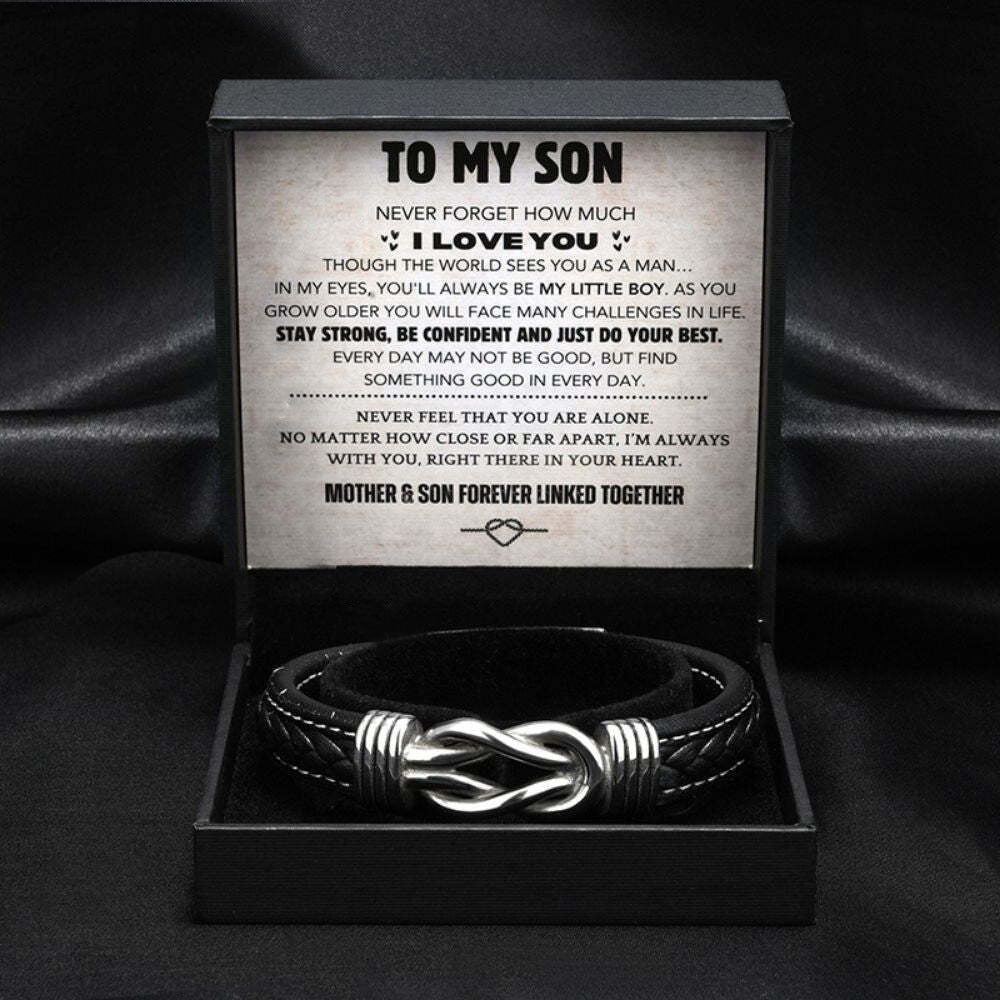 The love between a mother and son is forever bracelet shop