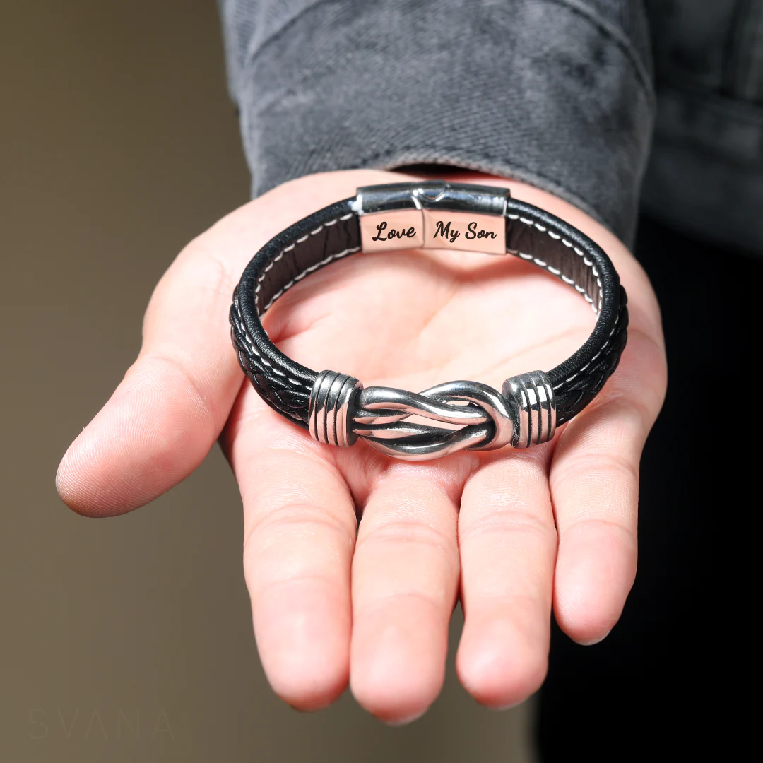 Mother and Son Forever Linked Together Braided Bracelet