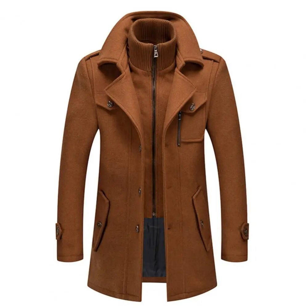 Ivyshape | Fashionable Double Collar Jacket for Men