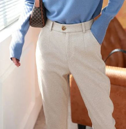 Ivyshape | Woolen Winter Pants