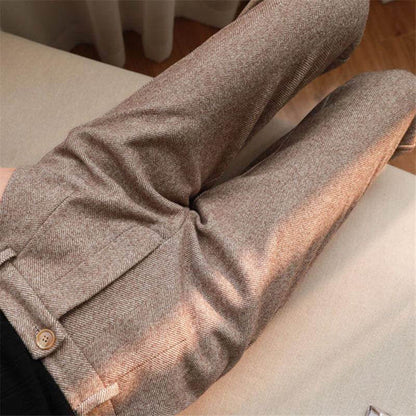 Ivyshape | Woolen Winter Pants
