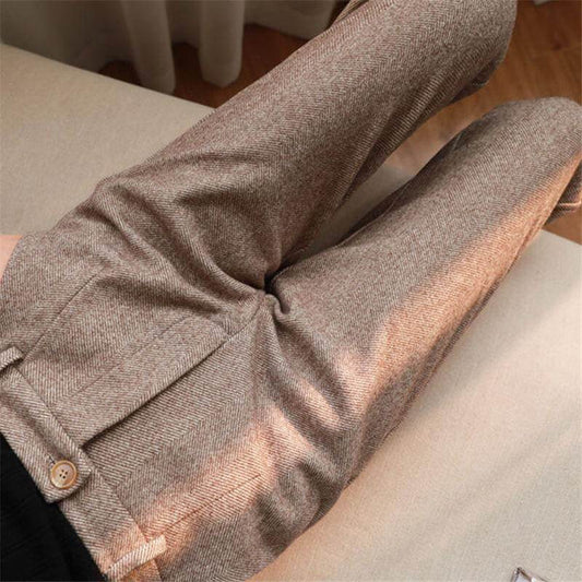 Ivyshape | Woolen Winter Pants