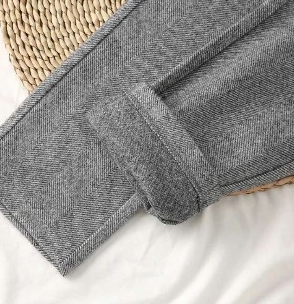 Ivyshape | Woolen Winter Pants